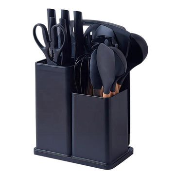 19 Pcs Silicone BPA-Free, Wooden Handle Cooking Utensils